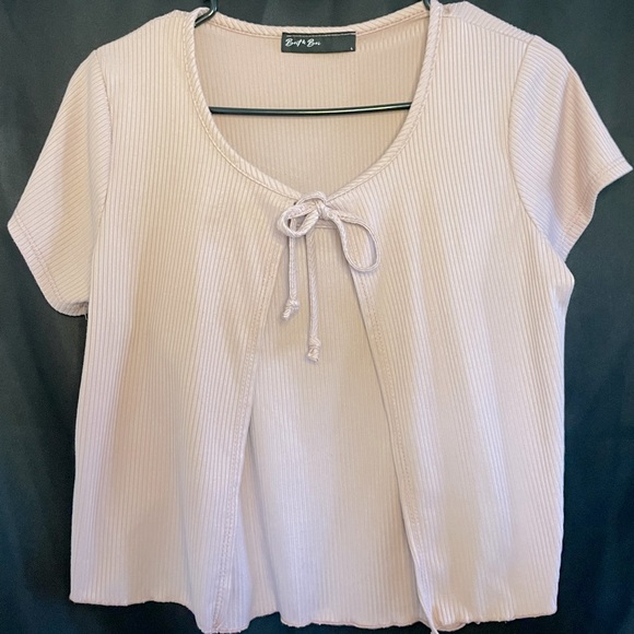 Cropped tank with tie front cardigan - Picture 1 of 6